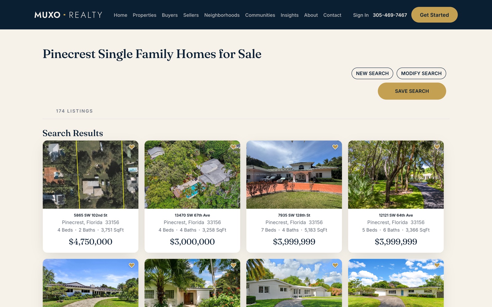 Branded MLS search results on muxorealty.com